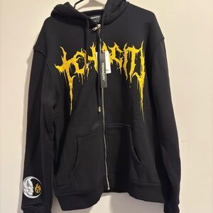 Black and Yellow Graphic Hoodie